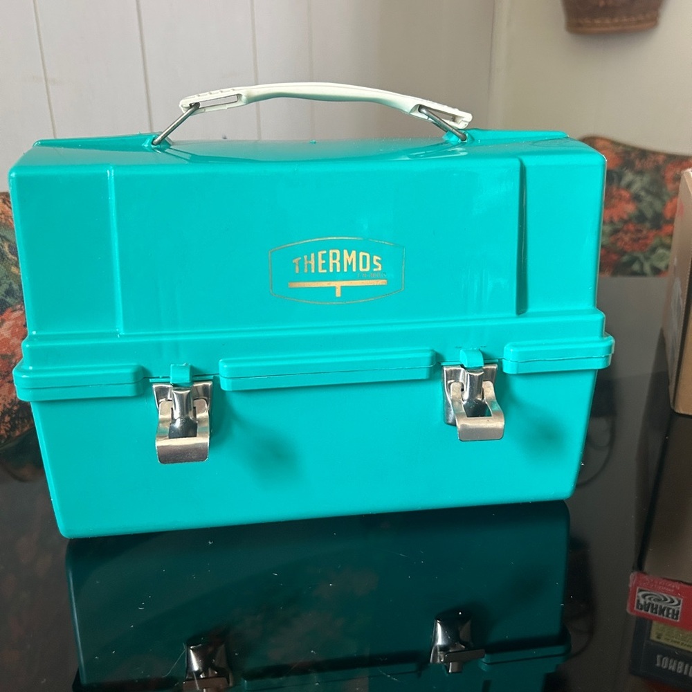 Retro Thermos Teal Lunchbox